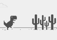 End of game Chrome Dino Game!! 