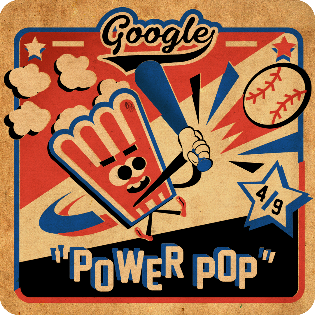 The Google Doodle is a baseball game