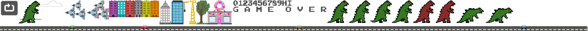 godzilla Chrome Online Game Sprite 2